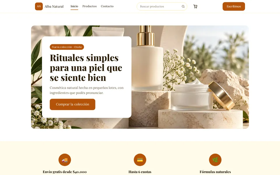 Demo de página de Tienda online